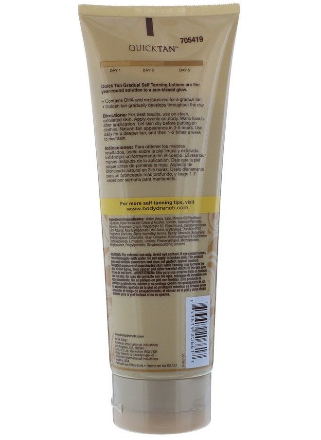 Quick Tan Gradual Tanning Lotion Medium 8 Ounce