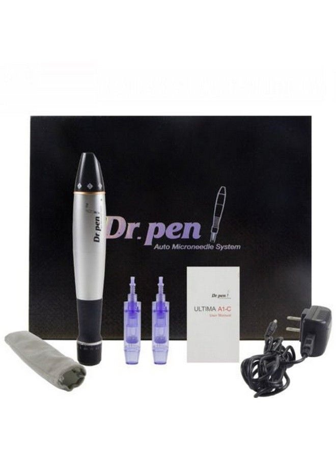 Electric Auto Micro Needle Stainless Steel Stamp Derma Pen With 2 Pieces 12 Pin Needles Cartridges