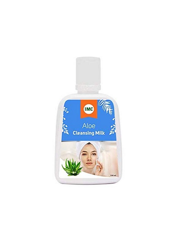 IMC ALOE CLEANSING MILK (Enriched with Aloe Vera, Wheat germ Oil, Almond Oil, Orange Peel Oil) (Pack of 2) 200ml