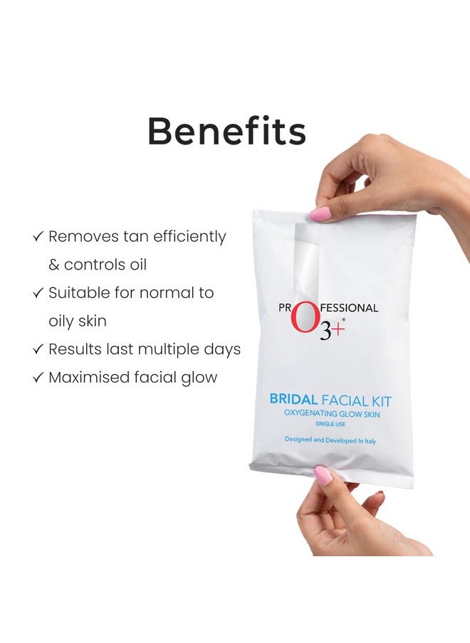 Bridal Facial Kit Oxygenating Glow Skin For Deep Cleansing, Bright & Radiant Complexion Suitable For All Skin Types (42G+50Ml Single Use Kit)