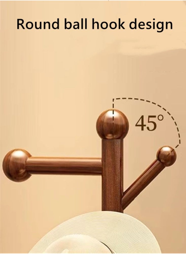 1-Piece Standing Cloth Rack Clothes Organizer Clothes And Coat Hanger Rack Wood Brown 40x185 cm