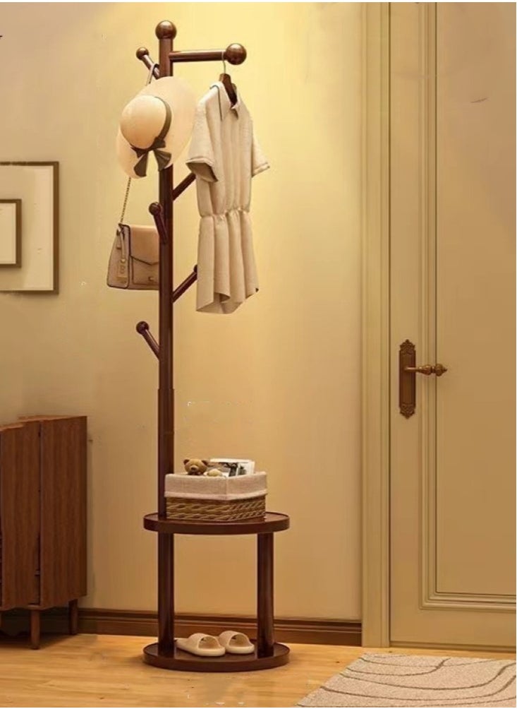 1-Piece Standing Cloth Rack Clothes Organizer Clothes And Coat Hanger Rack Wood Brown 40x185 cm