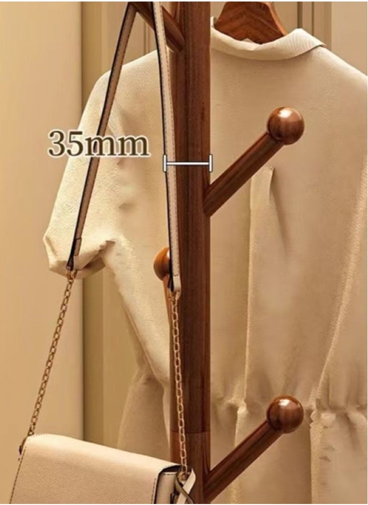 1-Piece Standing Cloth Rack Clothes Organizer Clothes And Coat Hanger Rack Wood Brown 40x185 cm