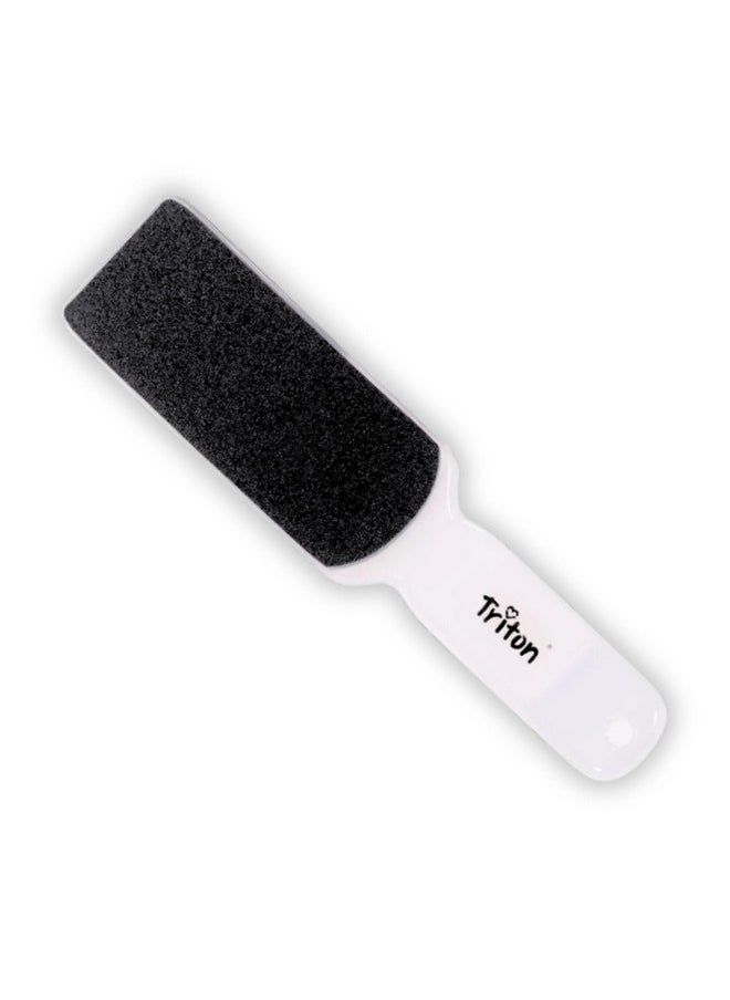 Professional Double Sided Emery Pads Foot Scrubber Scraper Rasp File Buffer Reduces Corns, Calluses, Rough, Hard, Dry, Cracked, Dead Skin_White