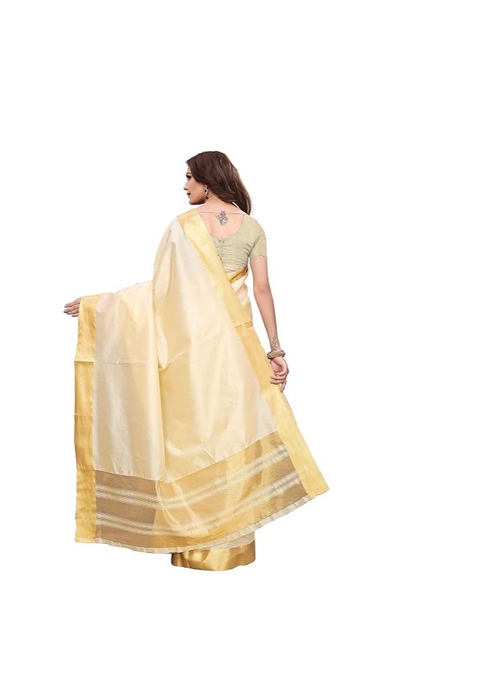 Accessorize Kingdom  Women Cotton Silk Standard Length Saree