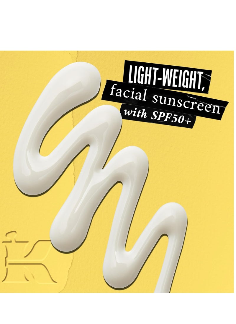 Kiehl's Super Fluid UV Defense Daily Facial Sunscreen SPF 50+, Lightweight Matte Finish, Protects Against UVA/UVB Rays & Pollution, Vitamin E & Baicalin, Non-comedogenic, Paraben-free, Fragrance-free