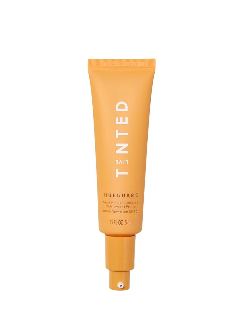 Live Tinted Hueguard® 3-in-1 Mineral Sunscreen, Moisturizer, & Primer for Face and Body - Hydrate and Protect the Skin Year Round - SPF 30 to Protect Against UVA/UVB Rays, 1.7 Fl Oz