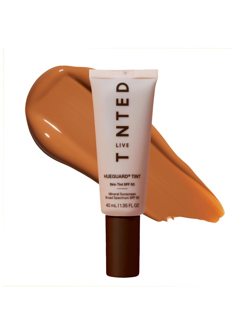 Live Tinted Hueguard Skin Tint SPF 50 - Tinted Mineral Sunscreen with Light-Medium Buildable Coverage With a Hydrating and Radiant Finish - Water and Sweat Resistant, 1.35 fl oz - Shade 05