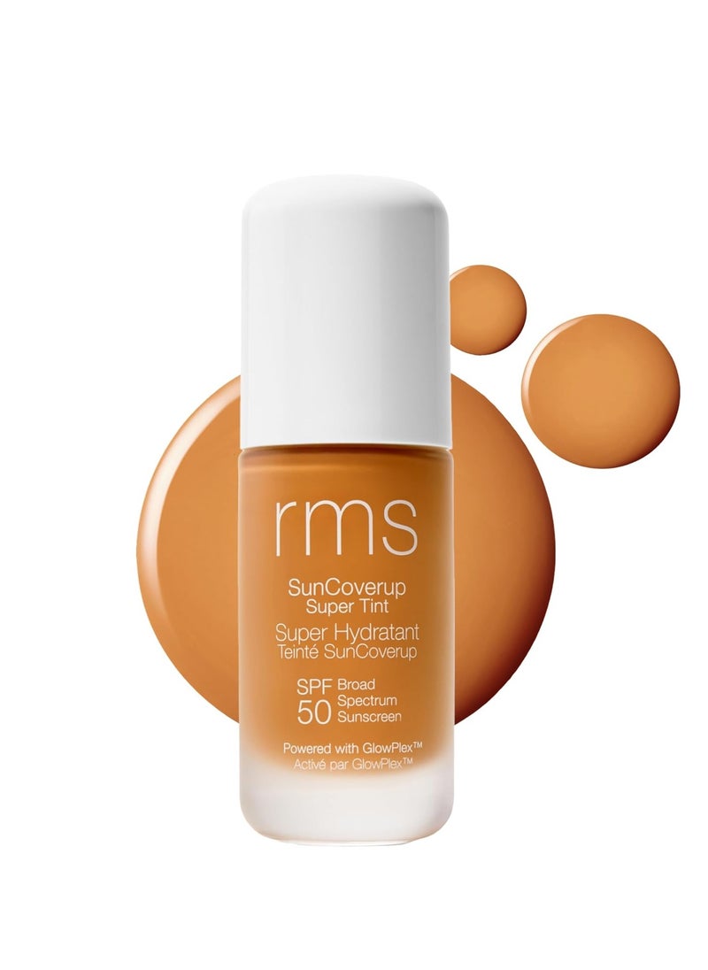 RMS Beauty SunCoverup Super Tint Broad Spectrum SPF 50 Sunscreen - Skin Tint Non Nano Zinc Oxide Mineral Sunscreen, Glowy Tinted Moisturizer with SPF