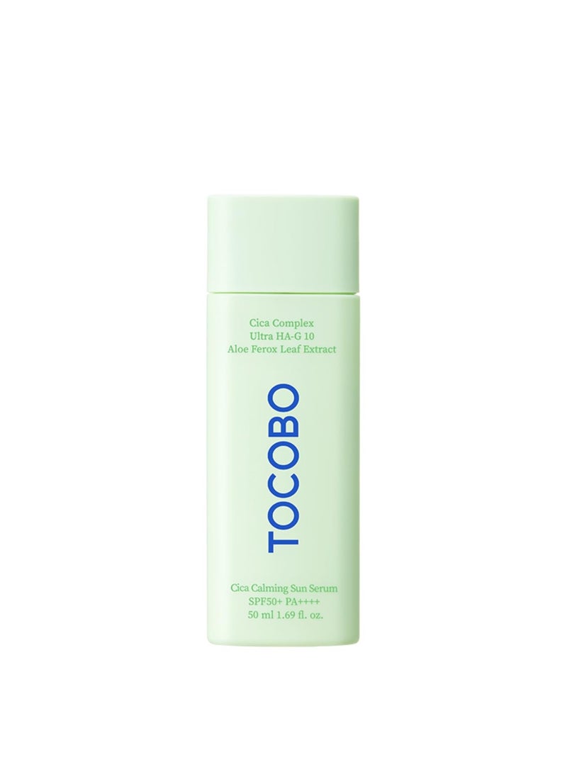 TOCOBO Cica Calming Sun Serum SPF50 PA++++ 50 ml 1.69 fl. oz - Fermented Cica Complax, Cape Aloe Leaf Extract, Soothing Overheated Skin, Reduces Skin Tempetature