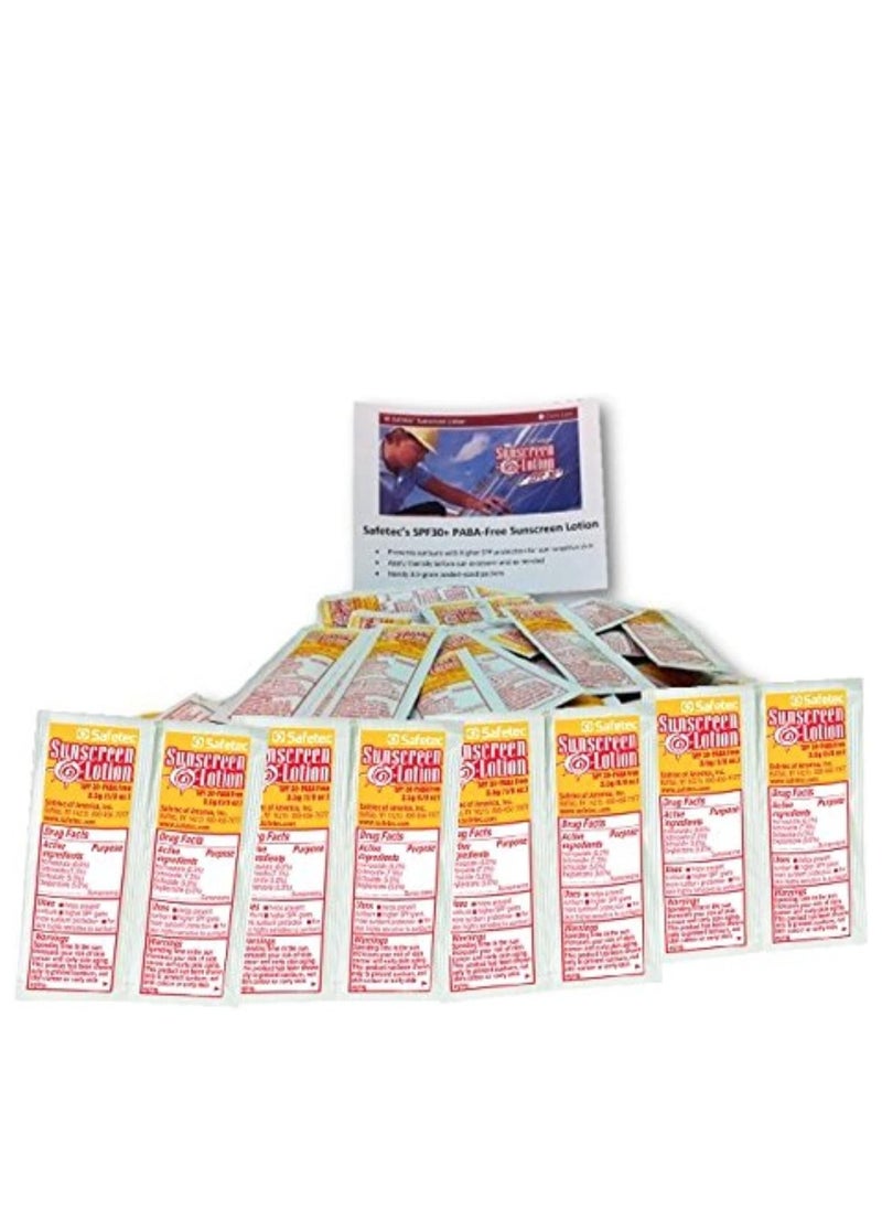 Sunscreen Lotion 100 Packets SPF30+ and PABA-Free