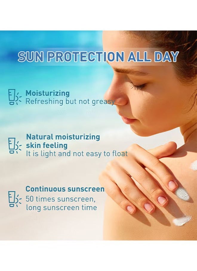 Birch Juice Moisturizing Sunscreen, Strong UV Protection, Refreshing Moisturizing Protective Cream, SPF50++++ Whiening Isolation Cream 50ML