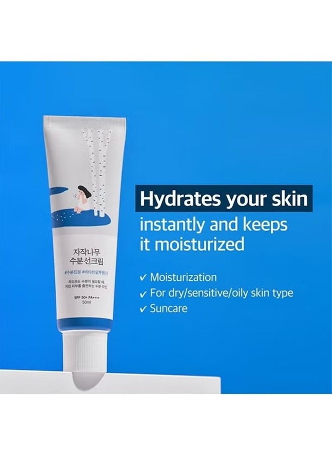 Birch Juice Moisturizing Sunscreen, Strong UV Protection, Refreshing Moisturizing Protective Cream, SPF50++++ Whiening Isolation Cream 50ML