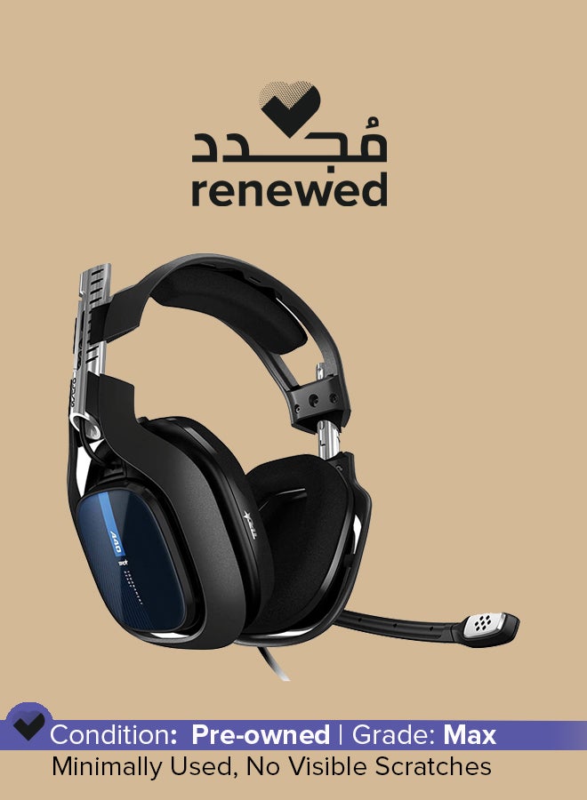 Renewed - A40 TR Wired Gaming Headset V2 For PS5 PS4 PC Mac Nintendo Switch Mobile - Black/Blue