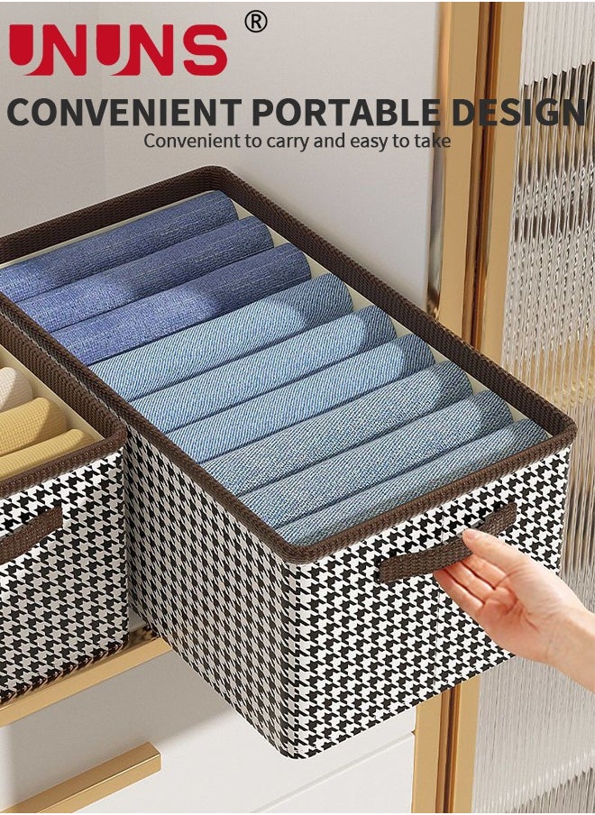 Foldable Storage Bins,Pack Of 4 Clothes Drawer Organizer Bins With Handles,Closet Organizers For Clothes Storage,Office Storage,Room Organization,44x30x20cm