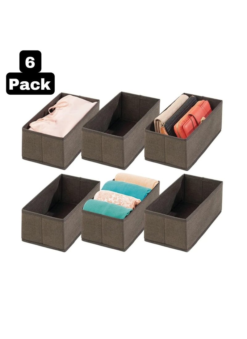 Wardrobe Clothes Organizers and Storage - 6PCS Cloth Organizer with 6 Grids- Cloth Storage Organizer Boxes- 35L Fabric Bedroom Closet Organizer- Organizer Box Storage