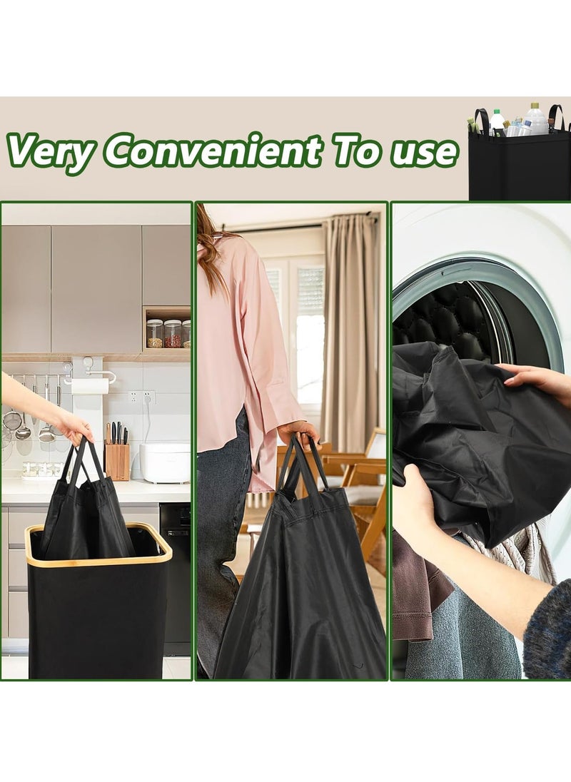 DECORHILLS Removable Recycling Bin for Kitchen, Separate Recycling Waste Bin with Reusable Inner Bag for Home, Office Large Capacity 100L Recycle Bin with Lid Reusable Inner Bag Bottle Waste Plastic