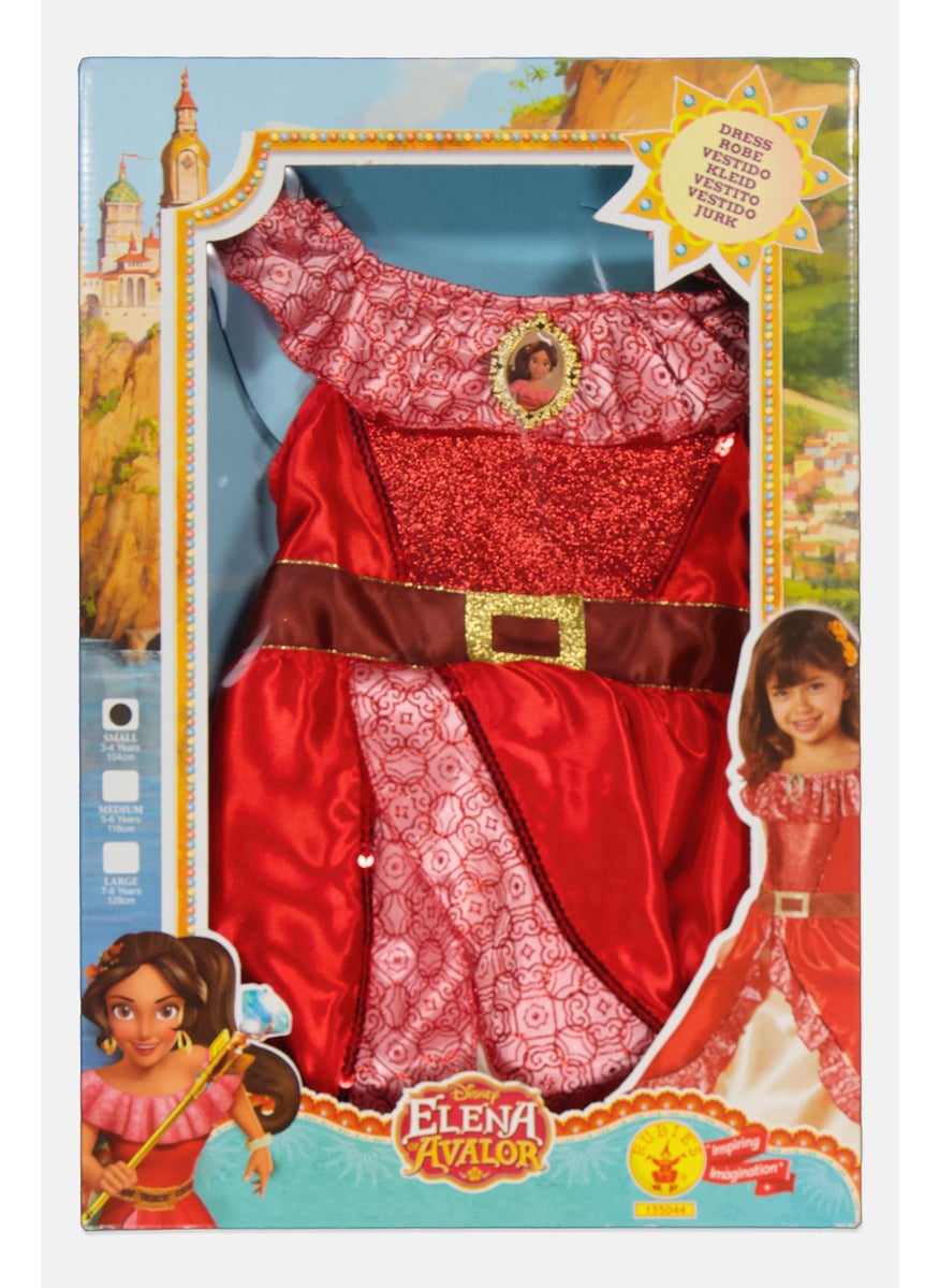 Elena Avalor Dress Robe 33 L x 49 H x 9 W cm 3-4 Years, Red