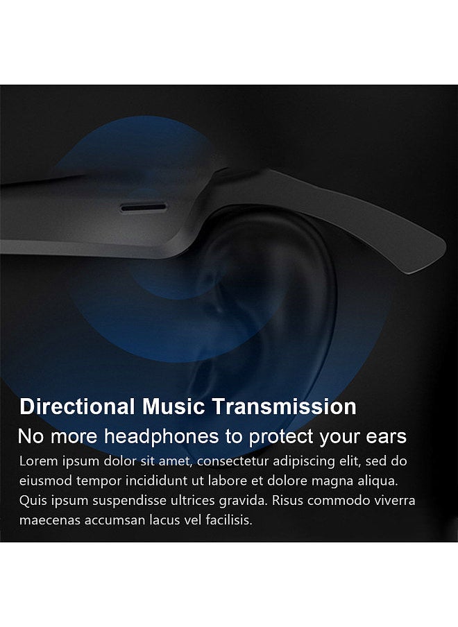 a2 Frames Smart Wireless Bluetooth 5.0 Headset Music Glasses Outdoor Cycling Headphones Sports Earphones Built-in Speaker Black