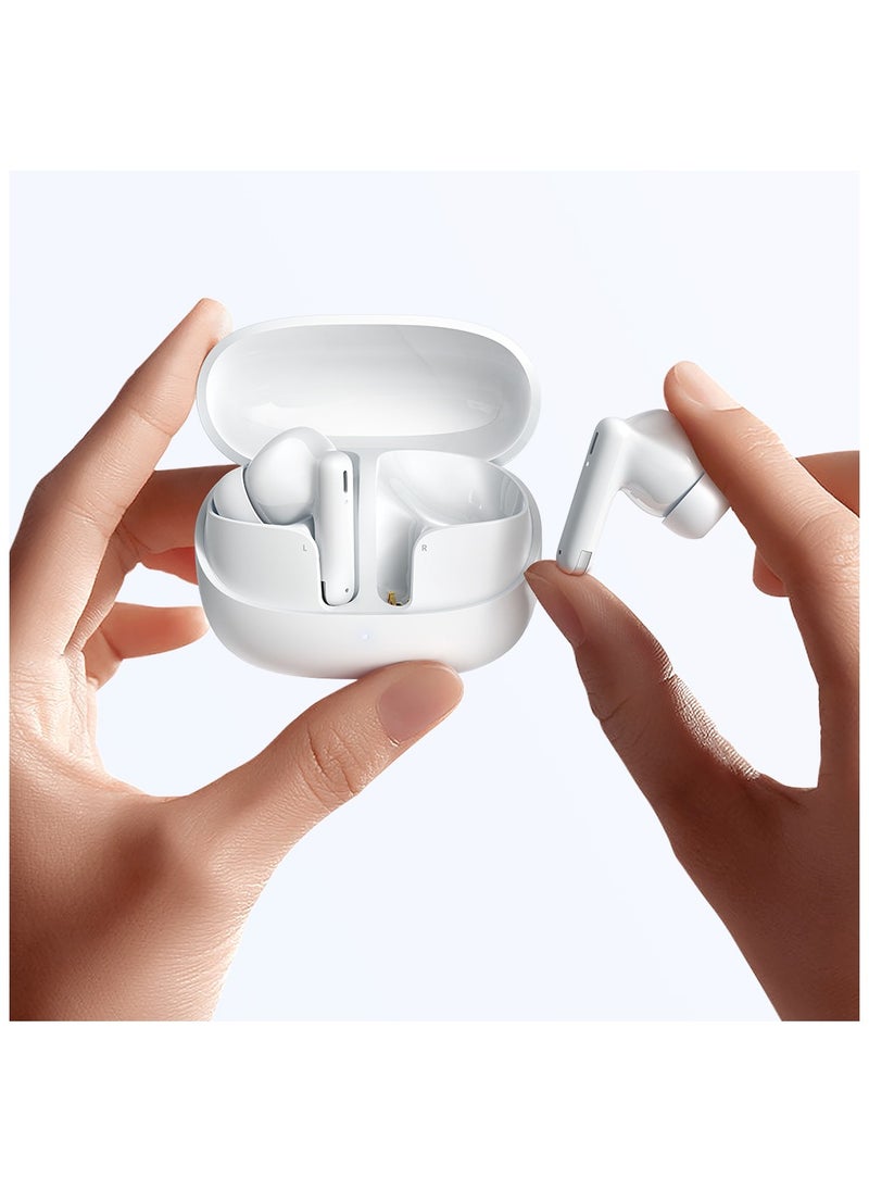 Mcdodo Wireless Earbud Bluetooth 5.3 40 Hour Battery Life 21 Hours of Music Playback  Compact and Comfortable IPX4 Splash Resistance White