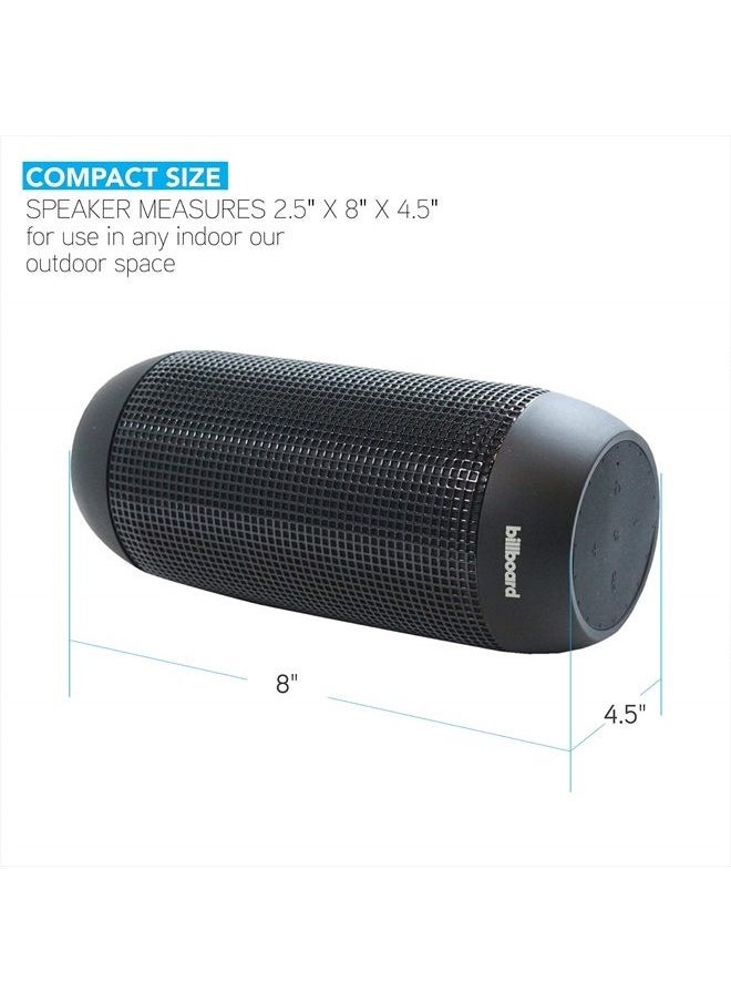 BB742 IPX5 Water-Resistant Bluetooth Wireless Speaker With Enhanced Bass, USB & SD Inputs, and Mini Stereo Inputs - Black