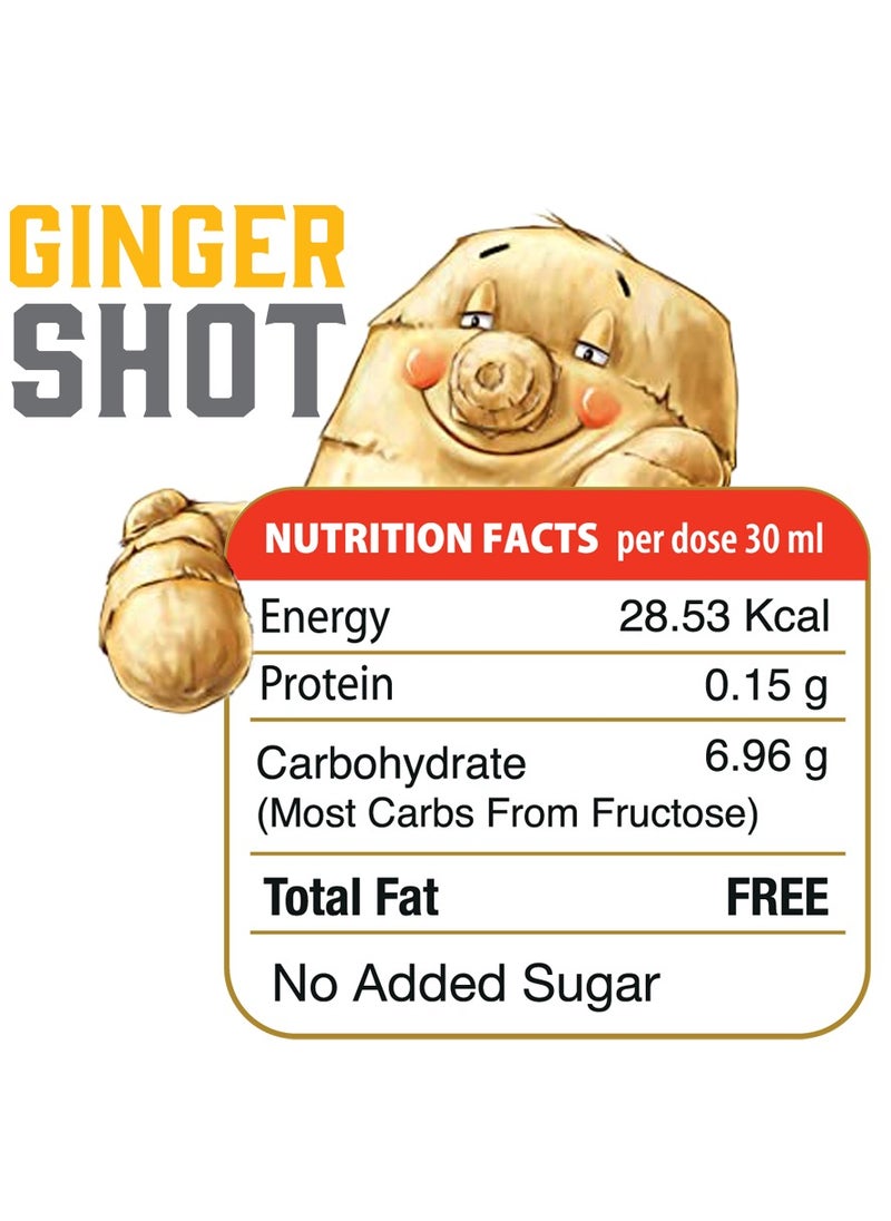 Ginger Shot With Lemon And Honey 30ml Pack Of 16