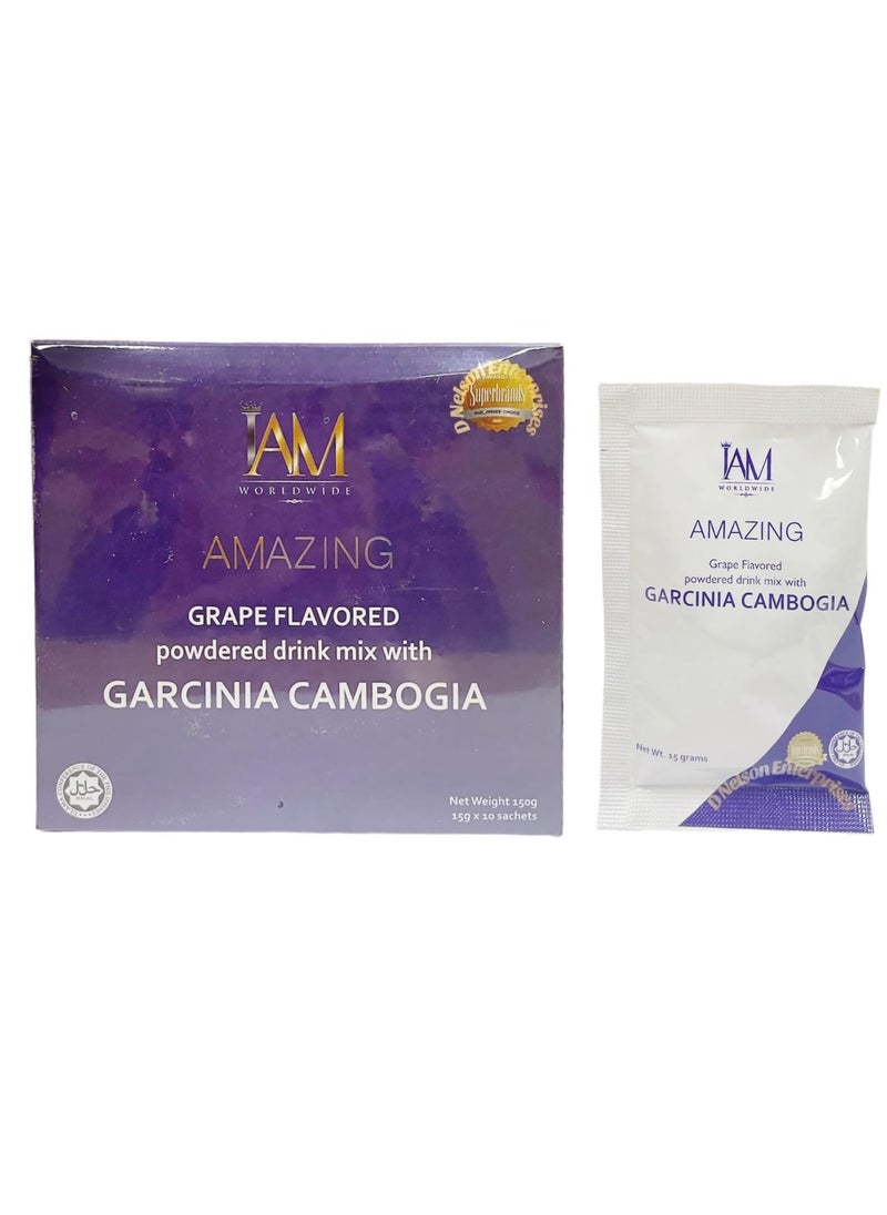 Amazing Grape Flavored Powder Drink Mix with Garcinia Cambogia