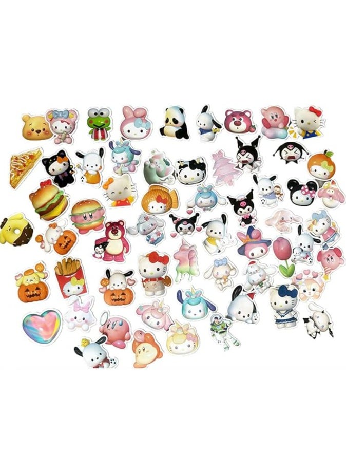 60 Pcs Cute Stickers for Kids, Vinyl Stickers for Water Bottles, Cartoon Stickers for Teens, Anime Stickers for Adults, Kawaii Stickers Pack Kuromi, Set Of 2