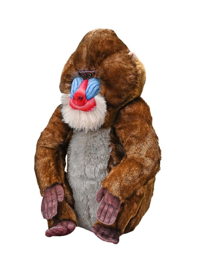 WILD REPUBLIC Artist Collection, Mandrill, Gift for Kids, 15 inches, Plush Toy, Fill is Spun Recycled Water Bottles