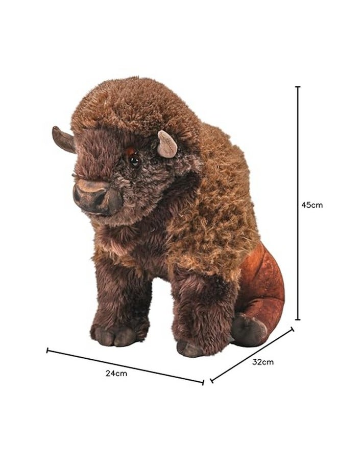 WILD REPUBLIC Artist Collection, Bison, Gift for Kids, 15 inches, Plush Toy, Fill is Spun Recycled Water Bottles