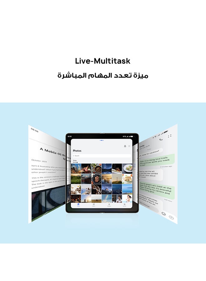 Mate X6 Dual SIM Foldable Smartphone, 12 GB RAM + 512 GB, Grey - Middle East Version with [Free Extra 6 Months Warranty ]