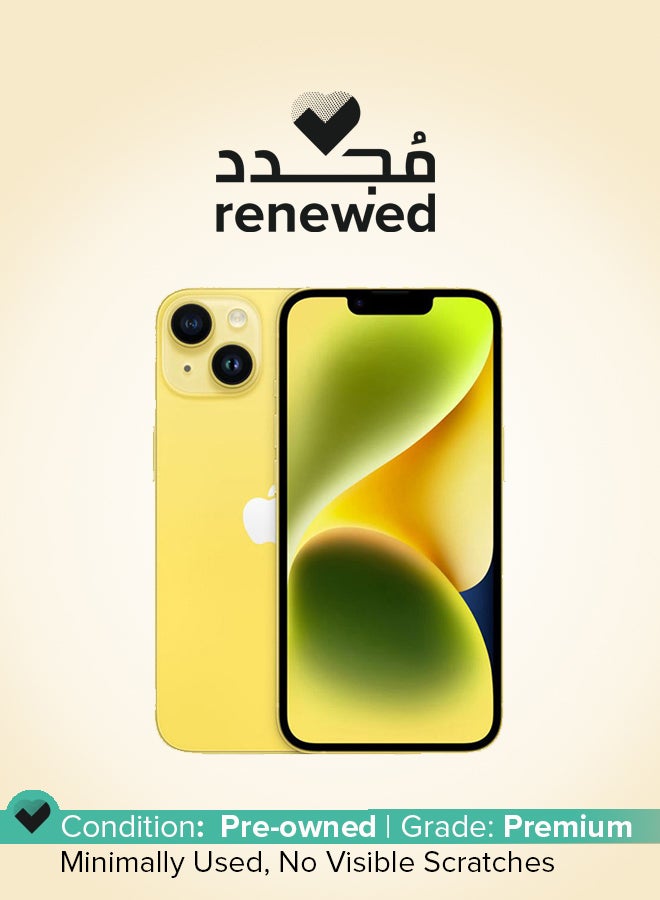 Renewed - iPhone 14 128GB Yellow 5G With FaceTime