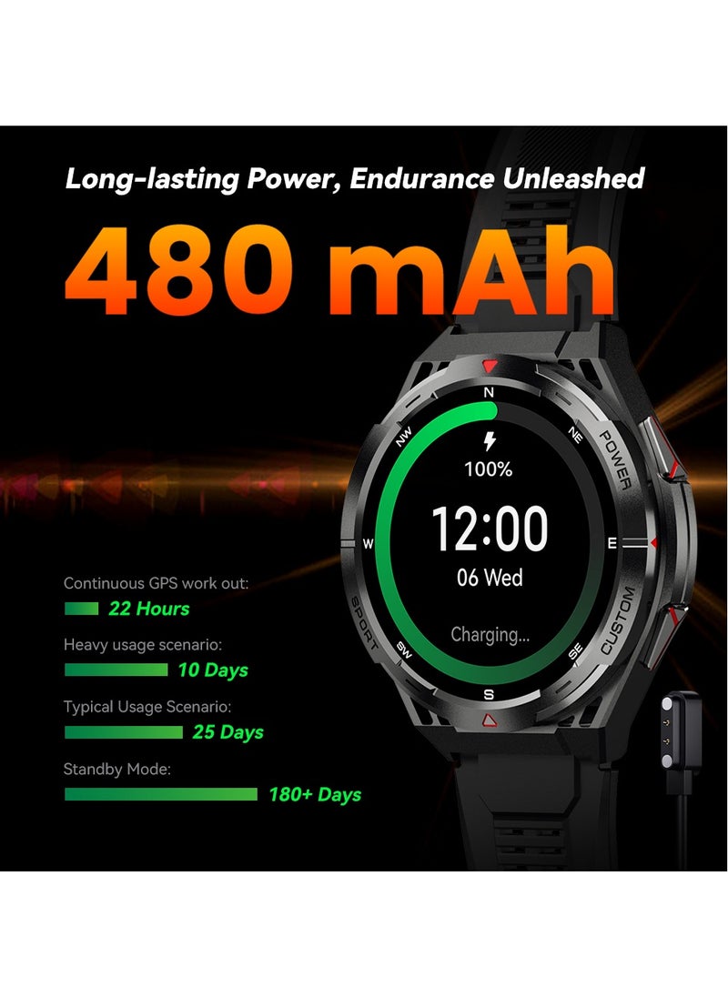 Rugged Smart Watch for Men 1.43
