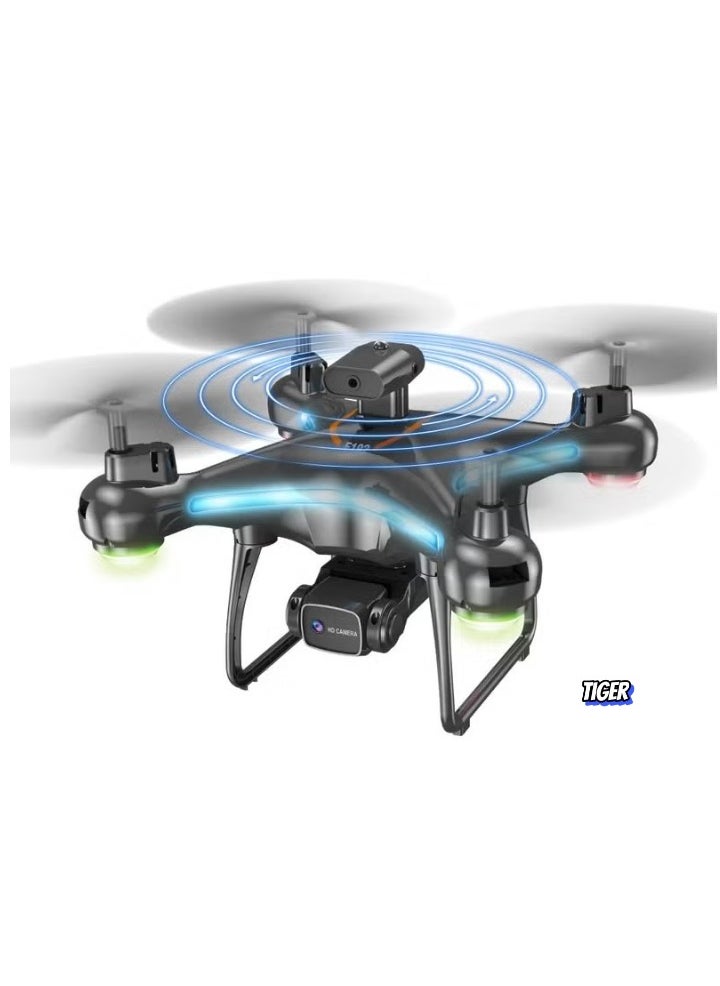 F192 Drone with HD Camera – 90° Remote ESC Camera, Multifunctional Mini Drone with Optical Flow Positioning, Handless Mode, Altitude Mode, 360° Flip, WiFi, One Key Return, Obstacle Avoidance, LED Lights