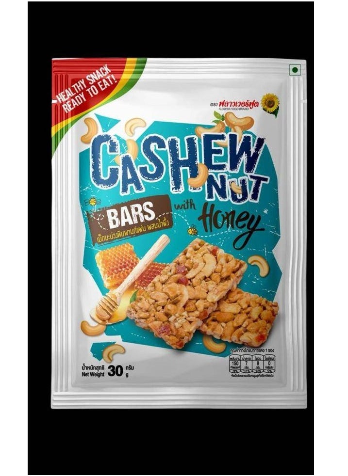 Deliciously Crunchy Cashew Nut Bars with Natural Honey – Healthy, Ready-to-Eat Snack for On-the-Go Energy, Made with Premium Ingredients, No Preservatives, 30g Pack