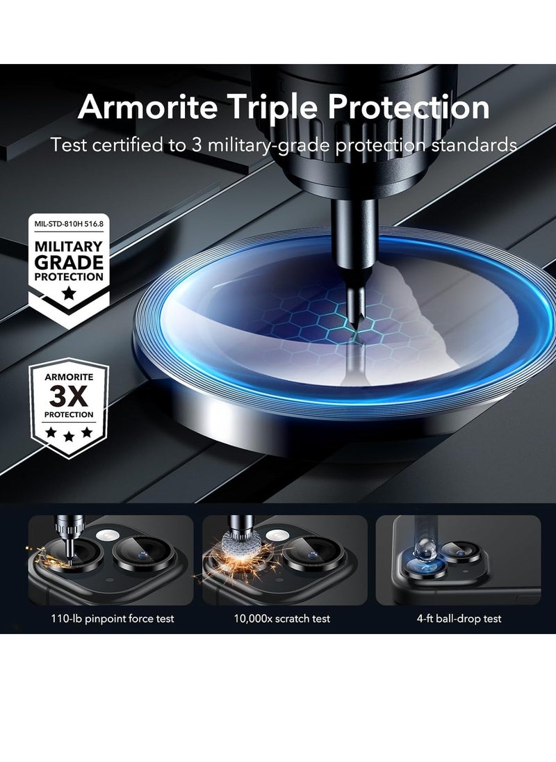 iPhone 16 Pro/16 Pro Max Camera Lens Protector - 2 Pack【Ultimate Drop Defense】【HD Lossless Shooting】【Individual Lens Protector】Easy to Install Camera Protector Compatible with 99% Phone Cases