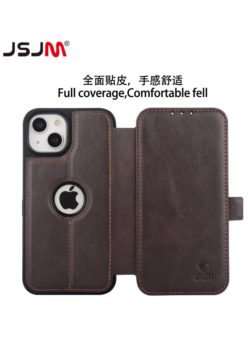 Leather Phone Case iPhone 16 Pro Max Success All Round Leather Book Case Brown