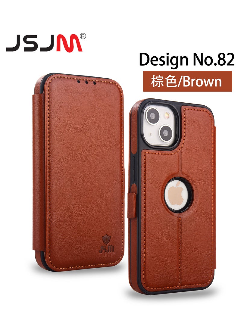 Leather Phone Case iPhone 16 Pro Max Success All Round Leather Book Case Brown