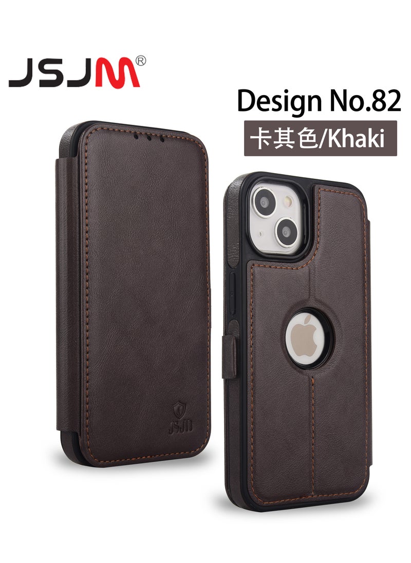 Leather Phone Case iPhone 16 Pro Max Success All Round Leather Book Case Khaki