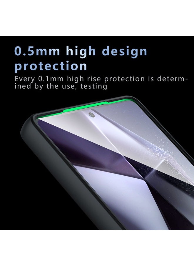 Magnetic Case for Samsung Galaxy S25 Ultra 5G, Frosted Translucent Back Protective Slim Phone Cover, Anti-Fingerprints, Anti-Fall Drop Protection, Shockproof Case for Samsung Galaxy S25 Ultra 5G (Black)