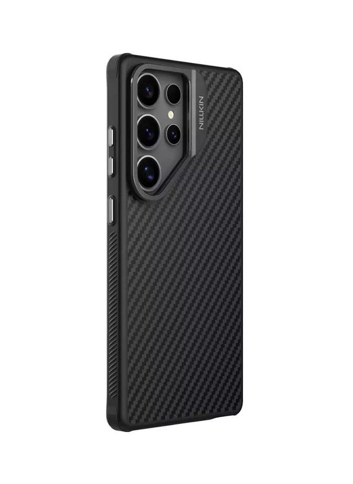 CarboProp Magnetic MagSafe Aramid Fiber Armor Case with Metal Frame for Samsung Galaxy S25 Ultra - Black