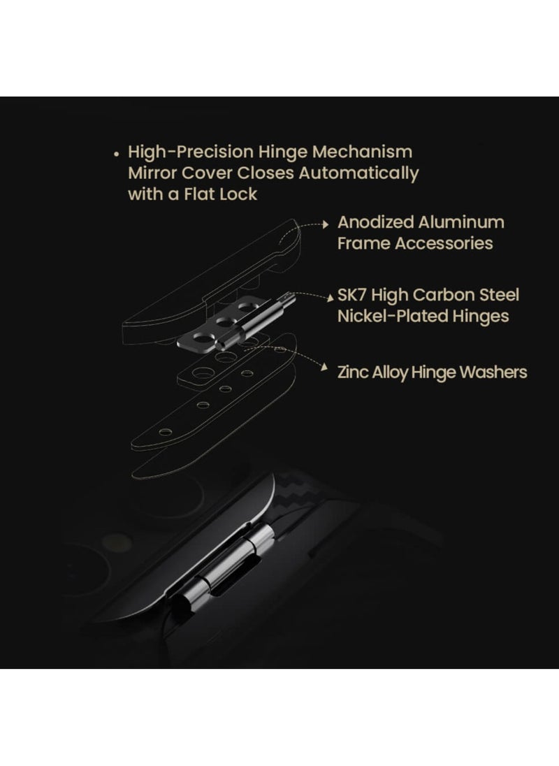 CarboProp Magnetic MagSafe Aramid Fiber Armor Case with Metal Frame for Samsung Galaxy S25 Ultra - Black