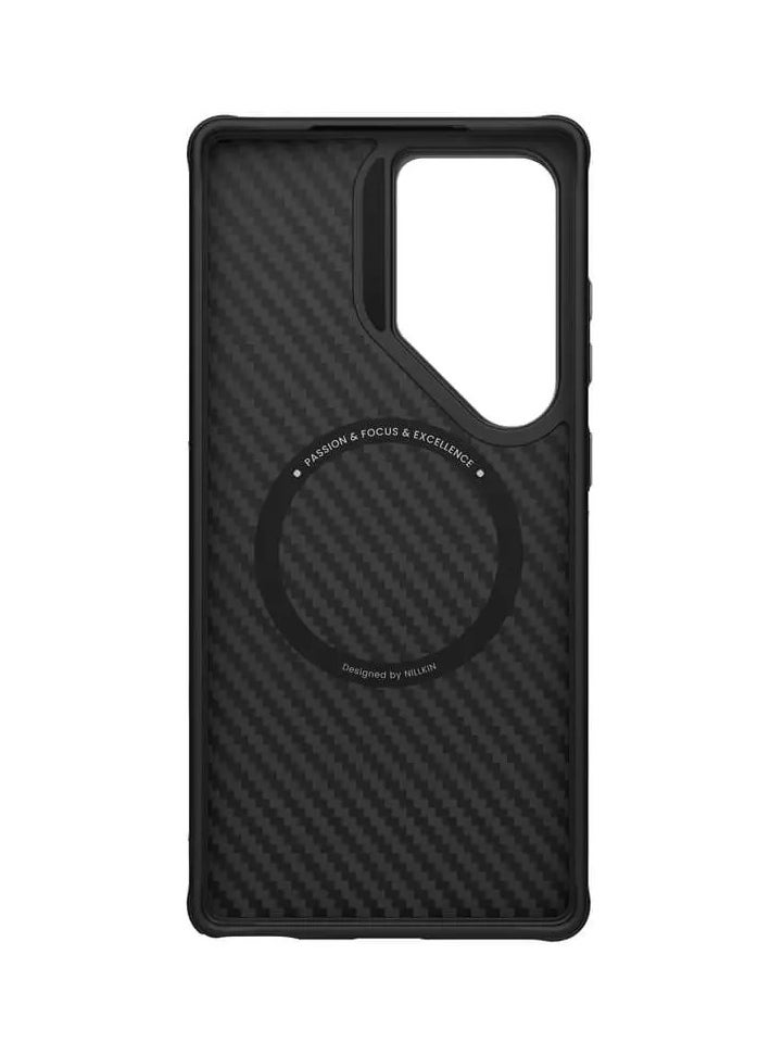 CarboProp Magnetic MagSafe Aramid Fiber Armor Case with Metal Frame for Samsung Galaxy S25 Ultra - Black