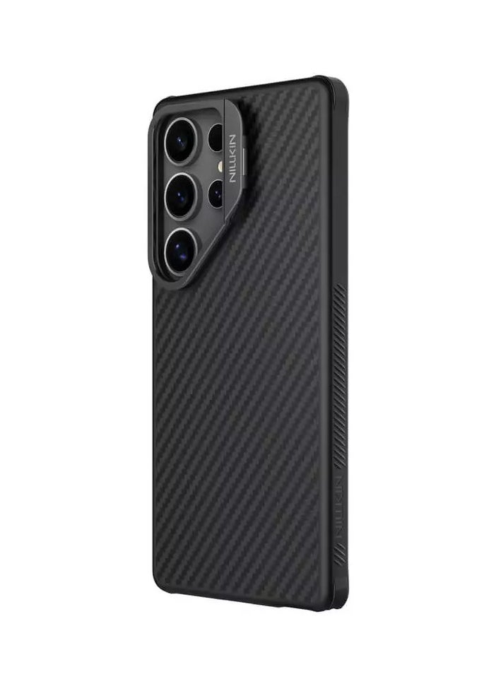CarboProp Magnetic MagSafe Aramid Fiber Armor Case with Metal Frame for Samsung Galaxy S25 Ultra - Black