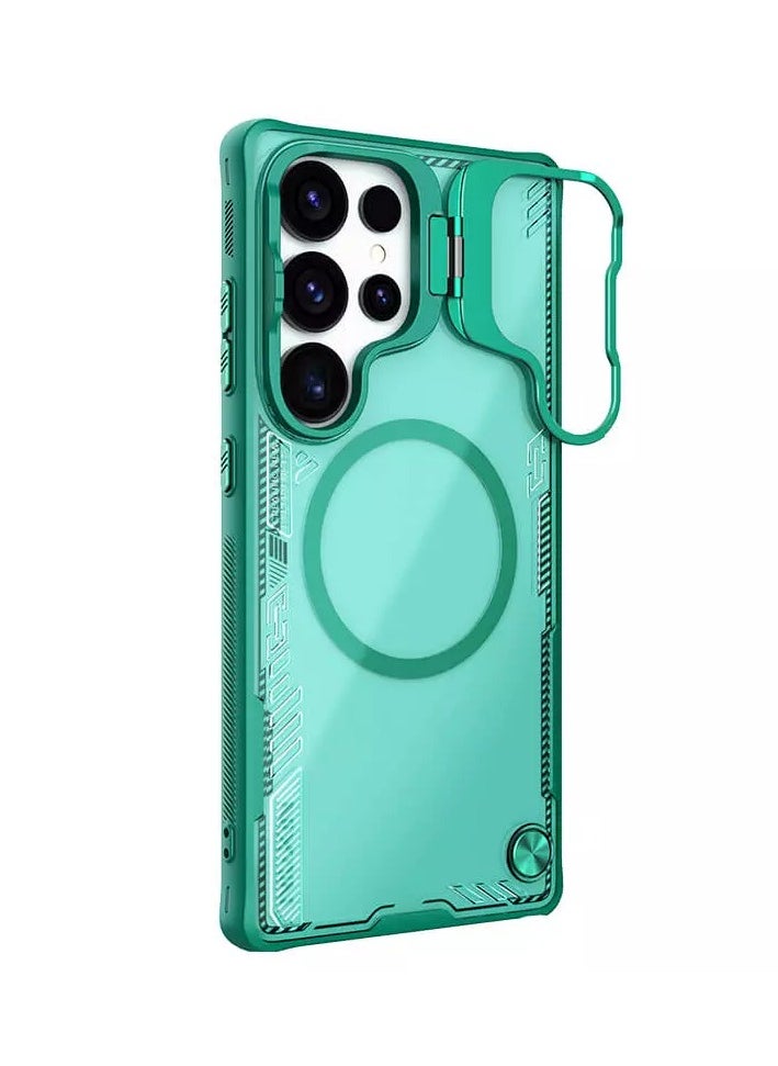 Nillkin Iceblade Prop Frame version Magnetic MagSafe Camera protective cover case for Samsung Galaxy S25 Ultra (Green)