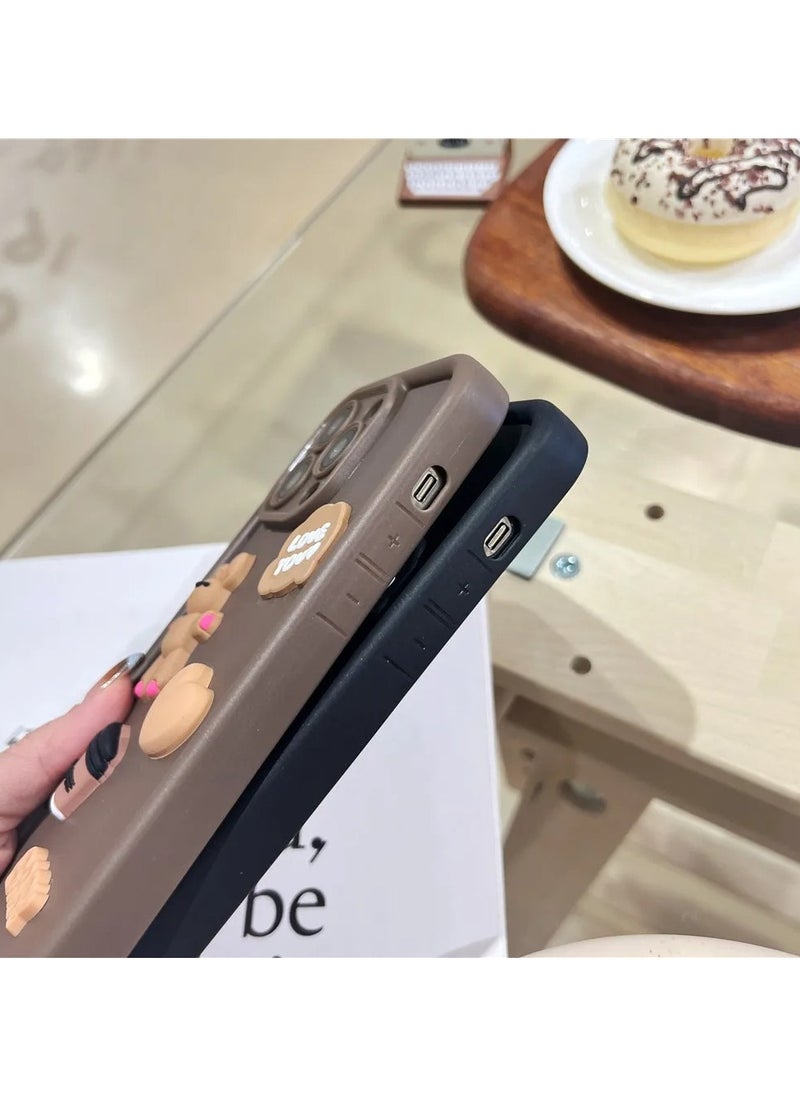 Cute Cartoon 3D Cartoon Animal Rabbit Matte Silicone Soft Case For iPhone