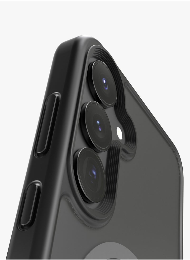 S25 Plus Magsafe Case Matteo with Bottom Stand Grip / Impact-Resistant Corners / Anti Fingerprint / Drop and Damage Protecting Cover - Black
