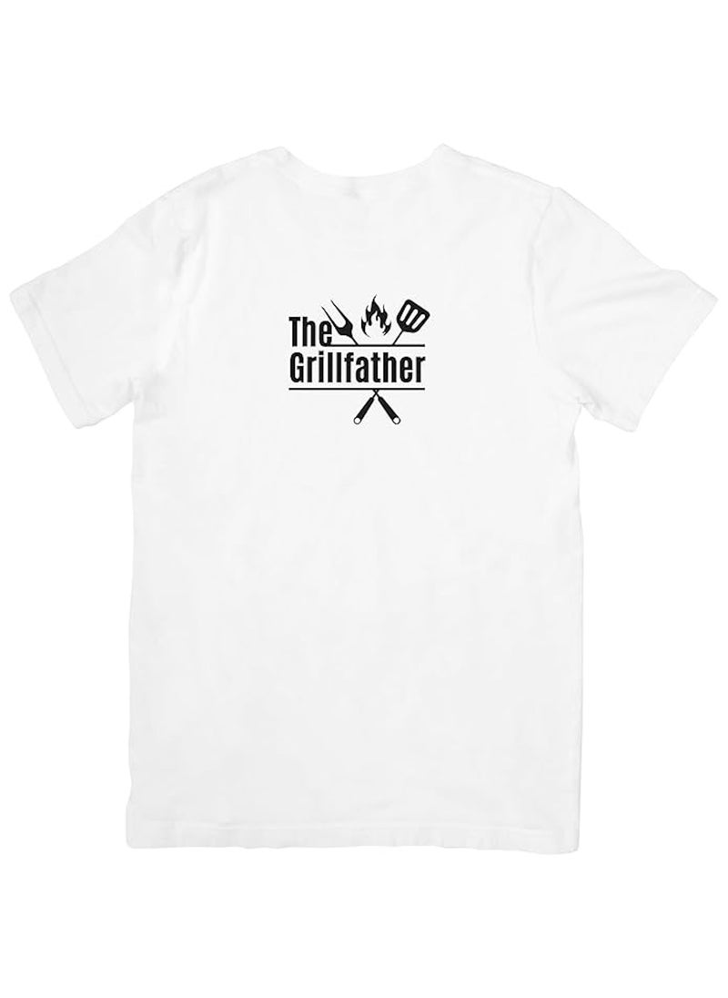 Funny T-Shirt The Grillfather, Gift for Father, Dad, Husband, BBQ Enthusiast, Grill Master.