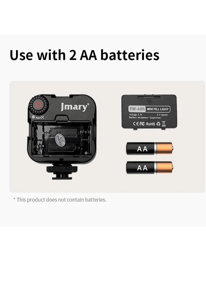 Jmary FM-48 Mini Portable Video Fill Light Black