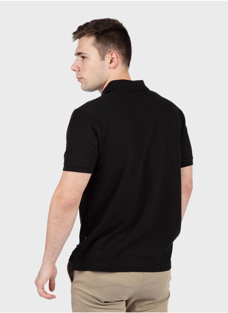 Classic Men's Cotton Black Polo Shirt – Breathable, Stylish, and Comfortable for Everyday Wear!